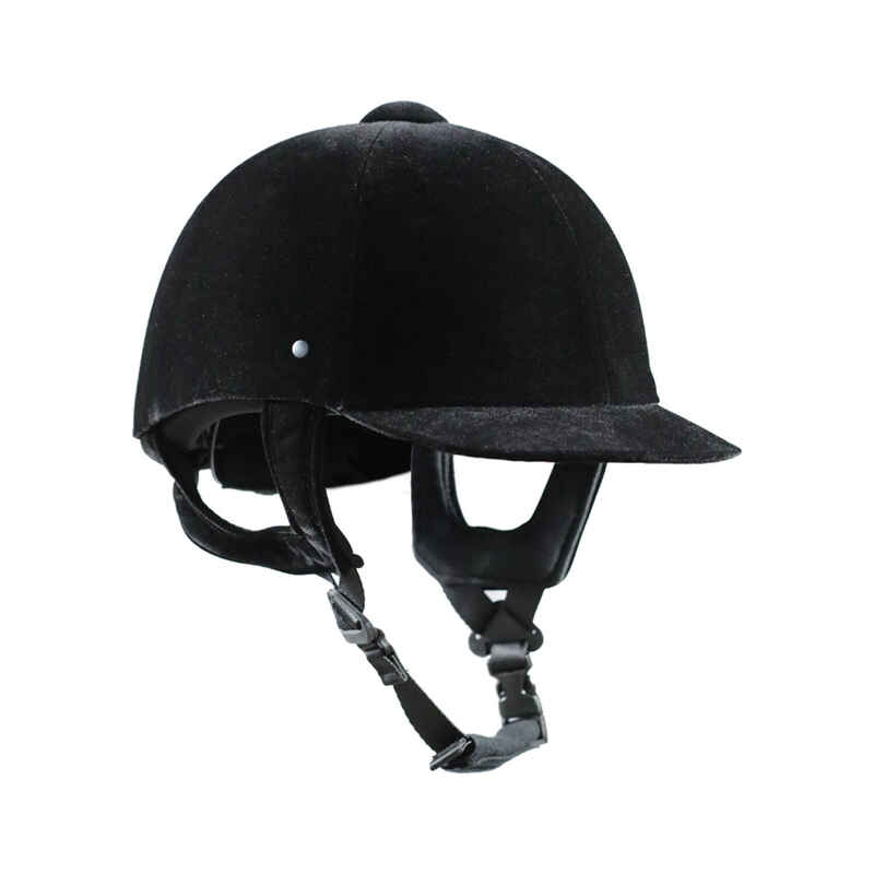 Velvette Riding Cap Velvet riding cap with rowel - Decathlon