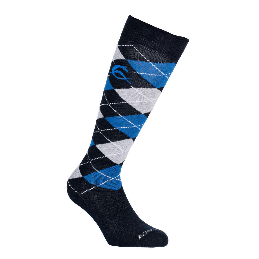Cotton socks with diamonds