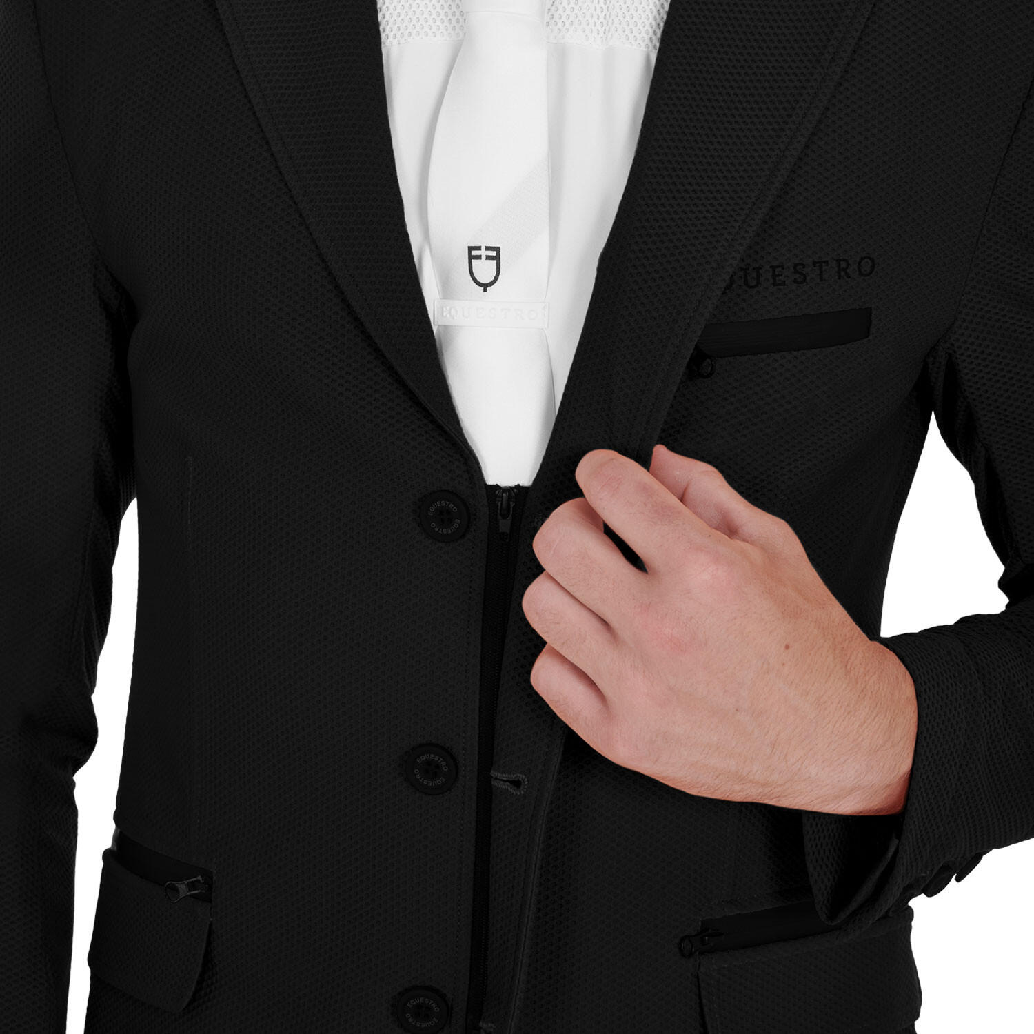 Jaqueta masculina para competição três botões perfurada 5/7
