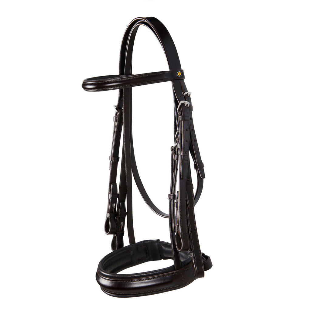 Leather dressage bridle