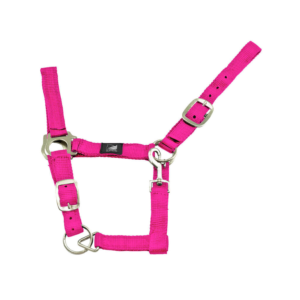 Nylon halter double adjustment