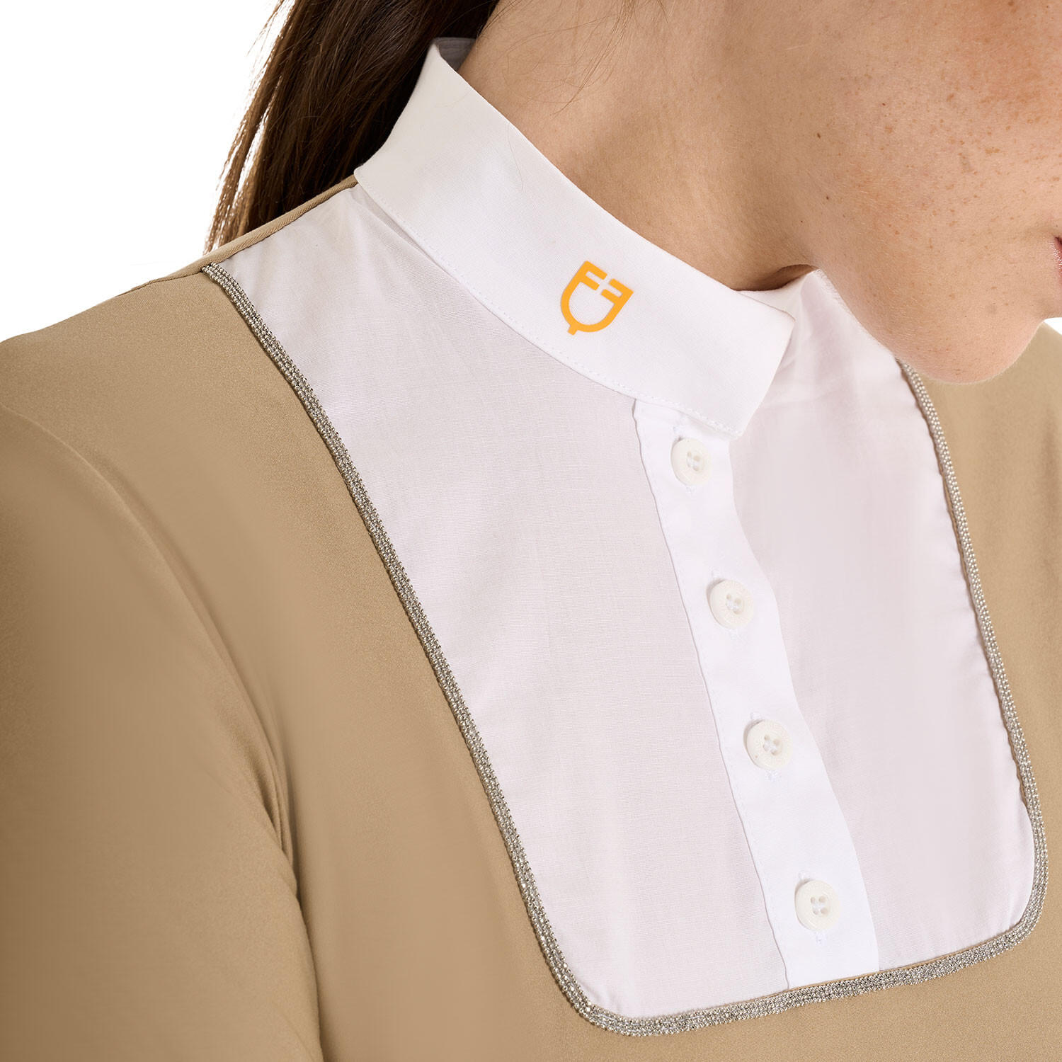 Polo mujer slim fit de concurso con botones 3/4