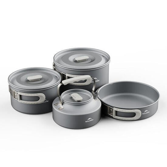Naturehike Kochgeschirr Dauerhaft hart oxidiert Set für 4-7 Personen