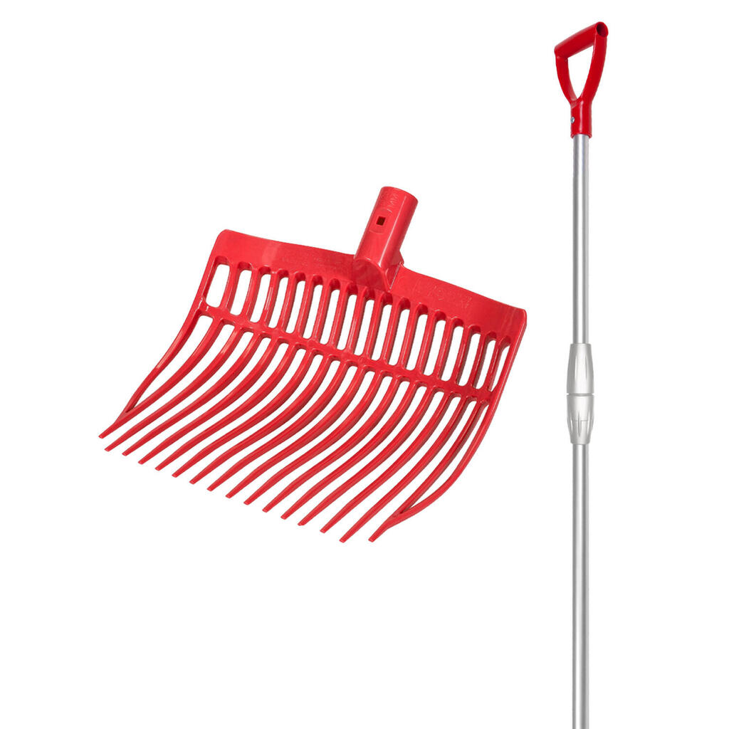 Rounded stable fork with telescopic aluminum handle