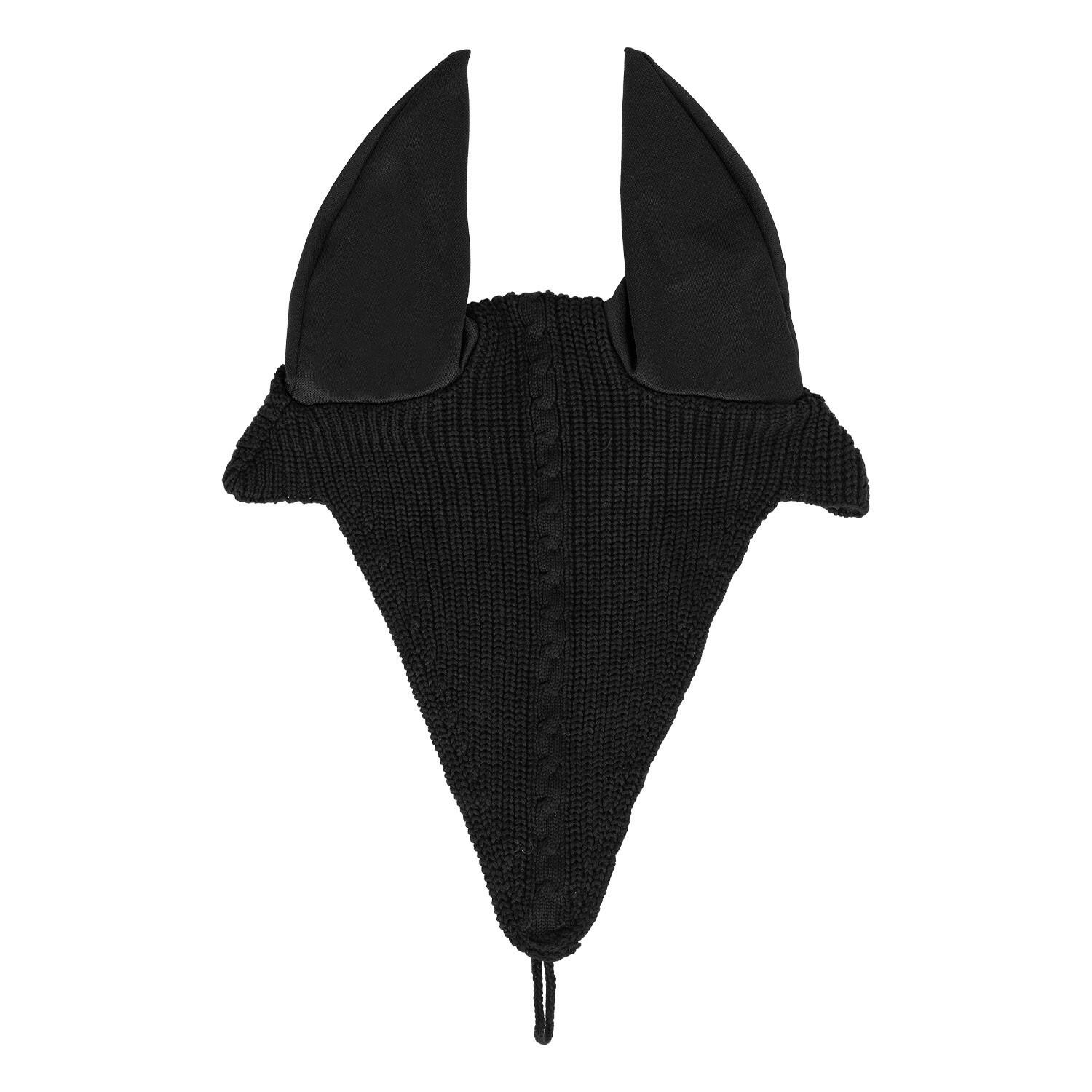 Couvre-oreilles cheval en maille avec cordon au mors 2/3