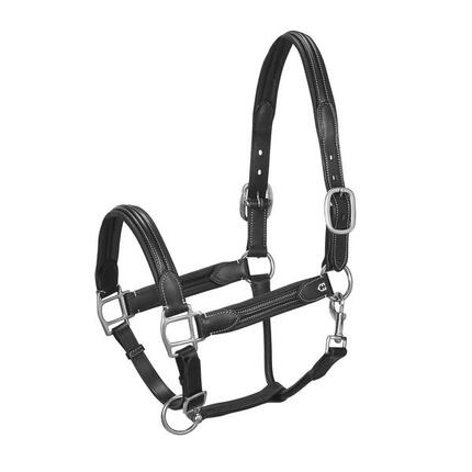 Cavezza en cuir souple boucles résistantes