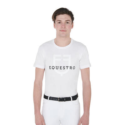 Slim fit heren t-shirt met borstlogo