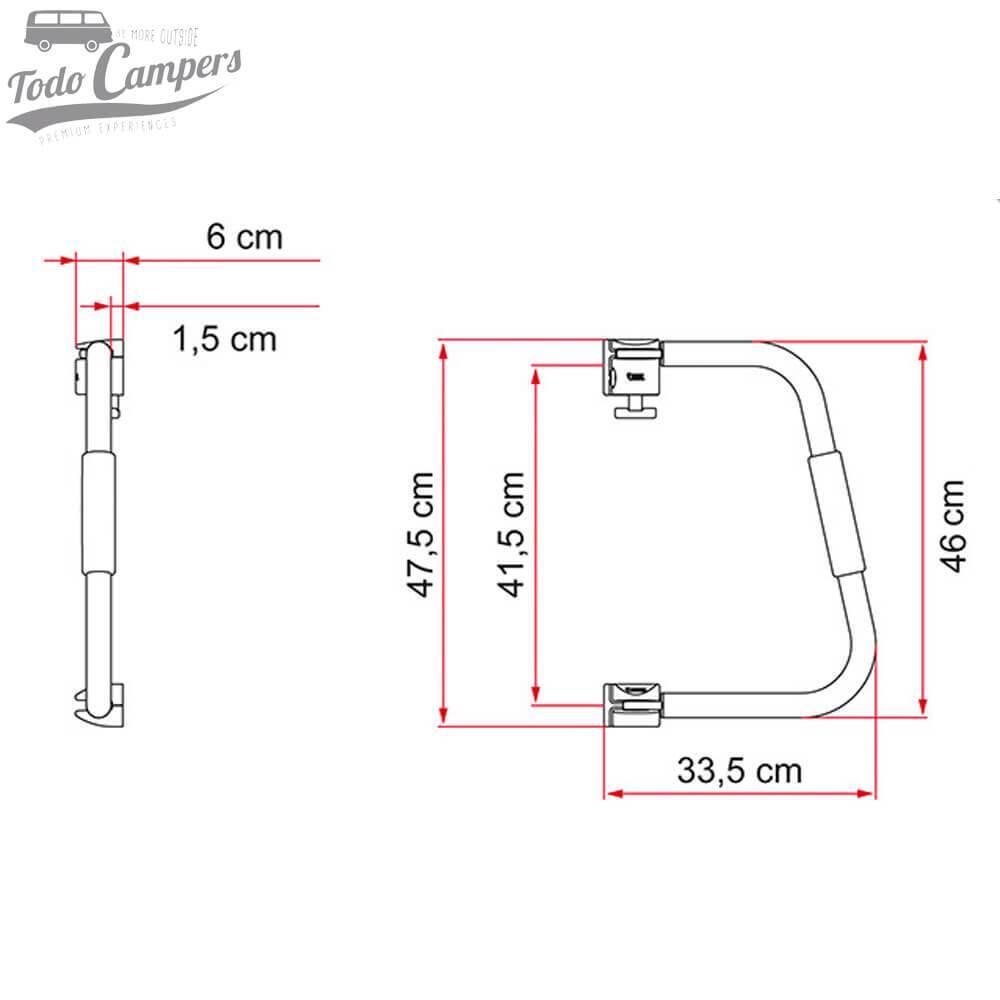 Asa de seguridad Fiamma Security 46 para caravanas y autocaravanas 6/7