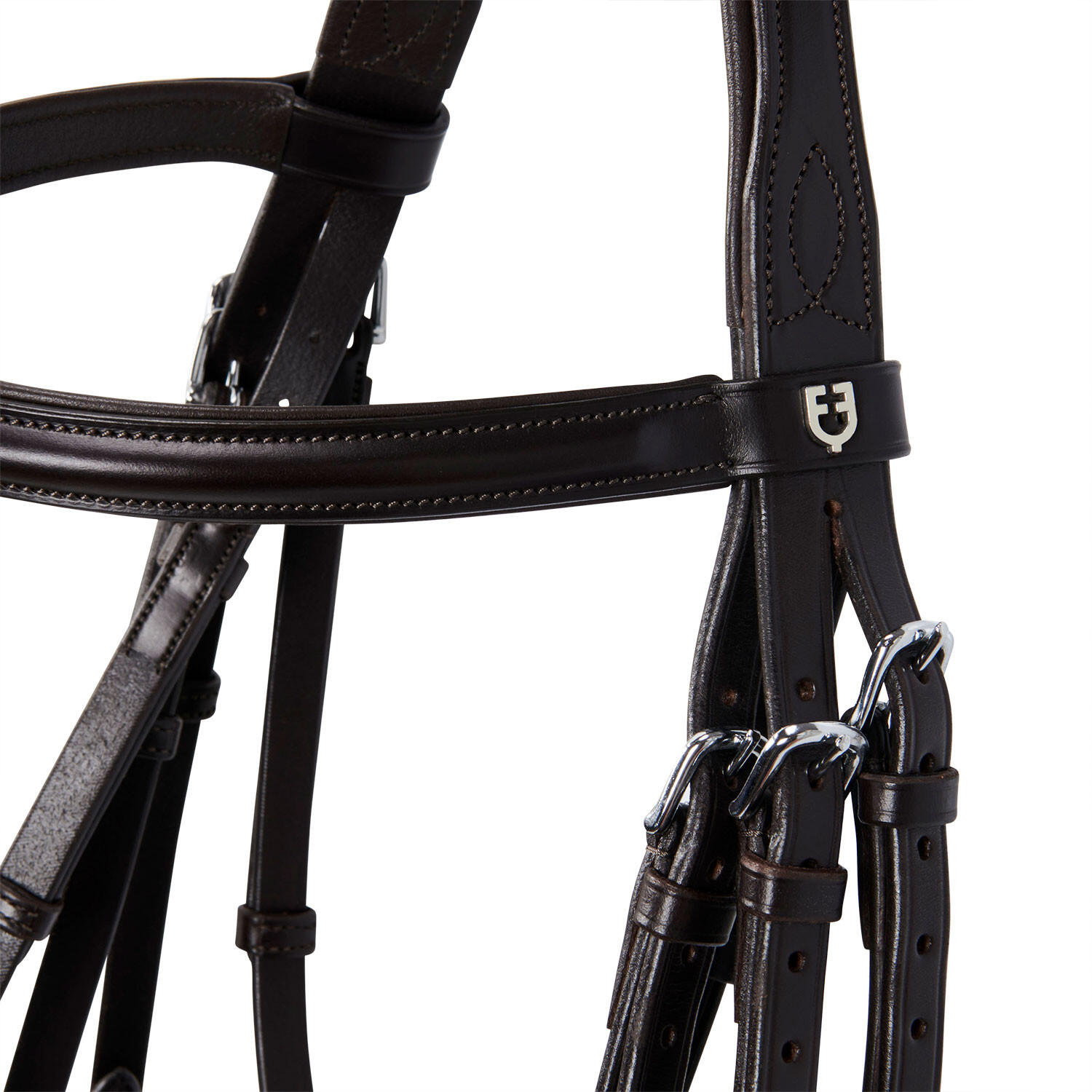 Bride de dressage en cuir sans rênes 3/7