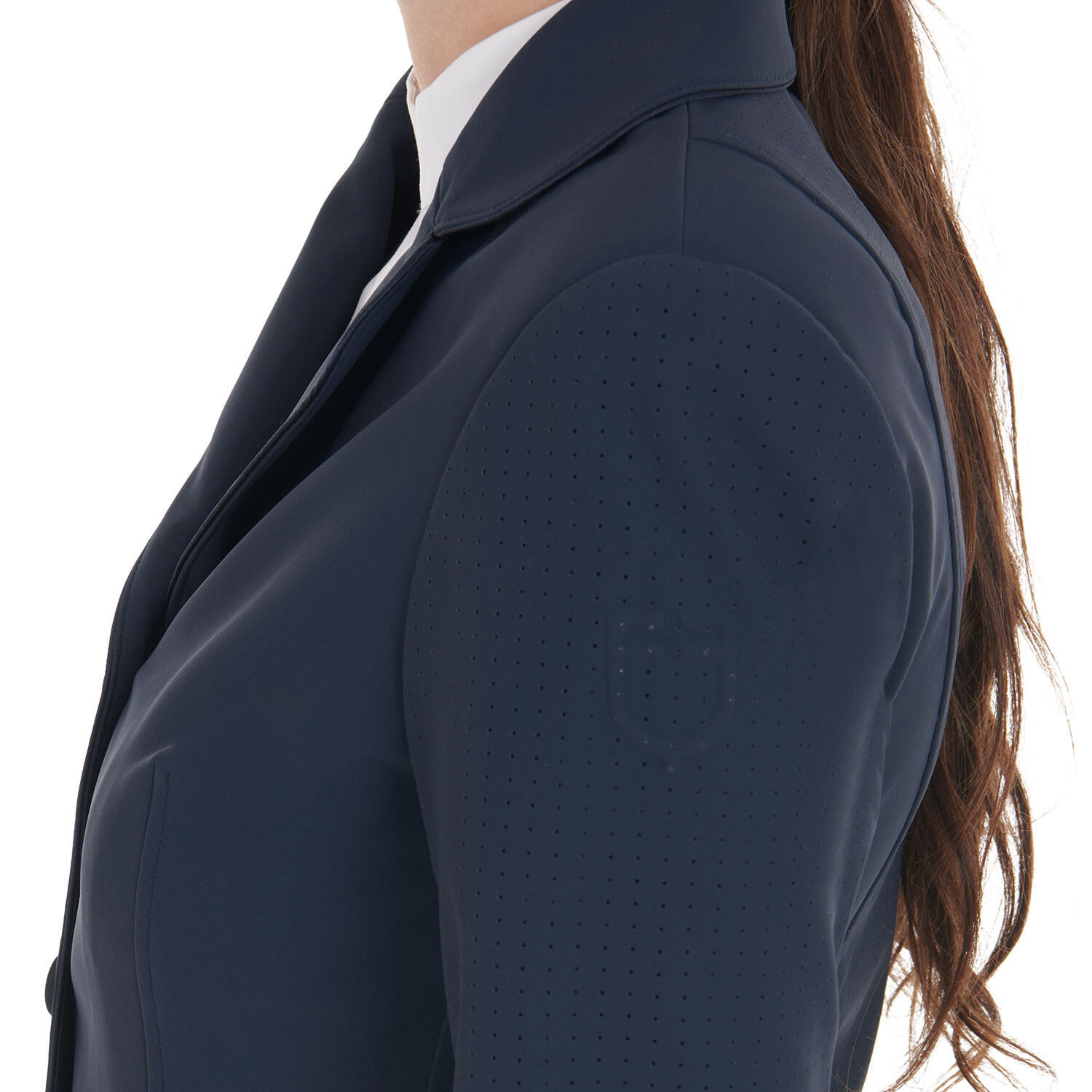 Chaqueta mujer de concurso tres botones perforada 4/7