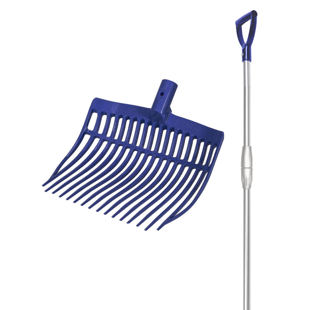 Rounded stable fork with telescopic aluminum handle