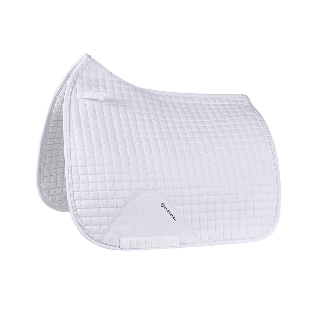 Dressage shaped saddle pad in cotton