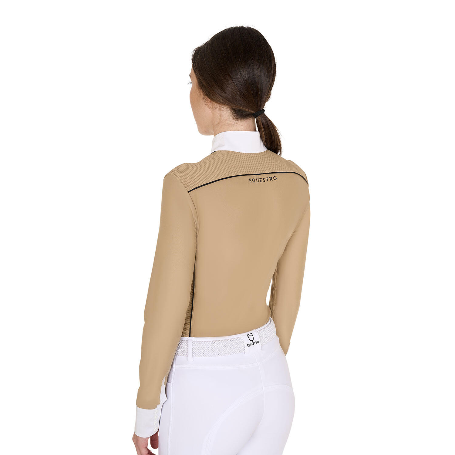 Polo mujer slim fit de concurso con insertos de malla 2/4