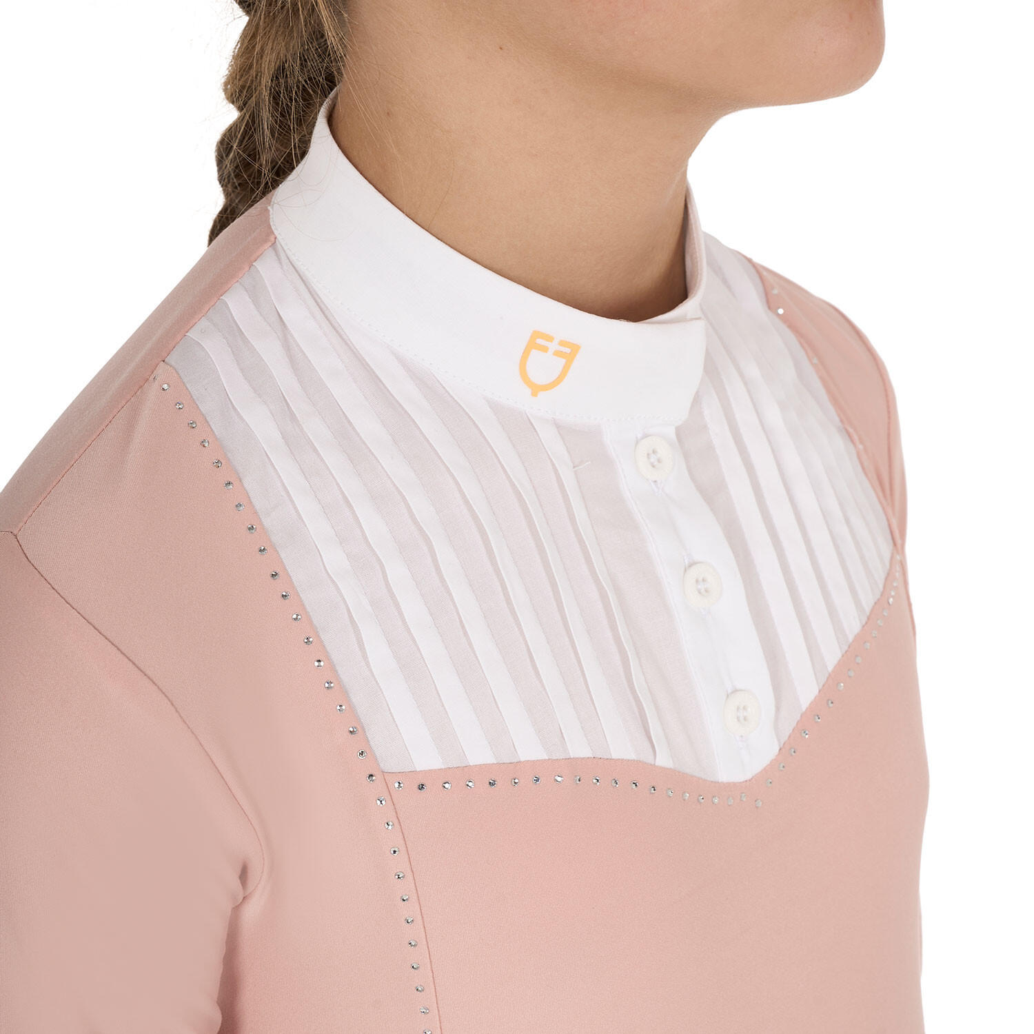 Polo niña slim fit de concurso con strass 3/6