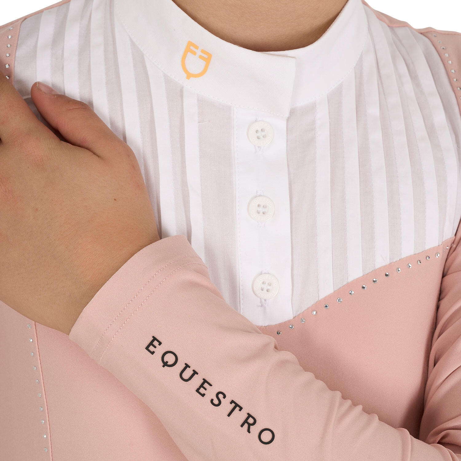 Polo niña slim fit de concurso con strass 4/6