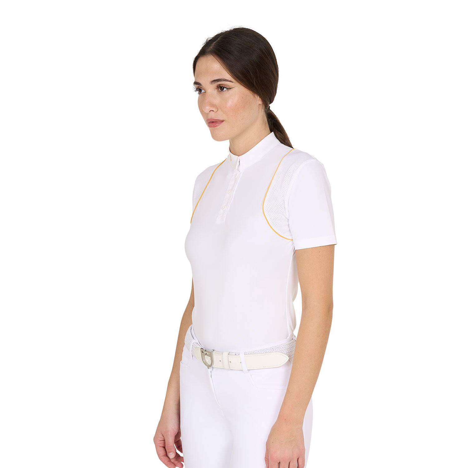 Polo de mujer slim fit para concurso con botones 6/7