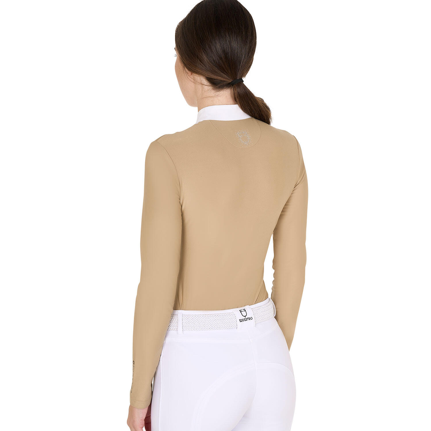 Polo mujer slim fit de concurso con strass 2/6