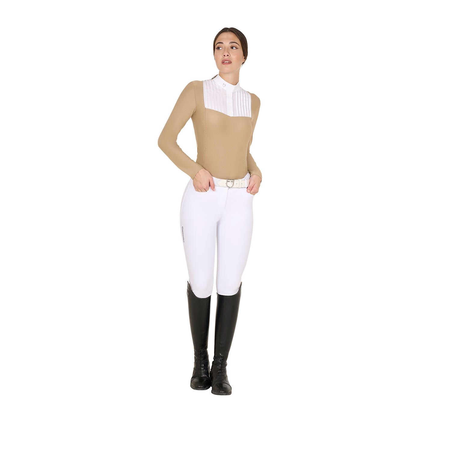 Polo mujer slim fit de concurso con strass 6/6