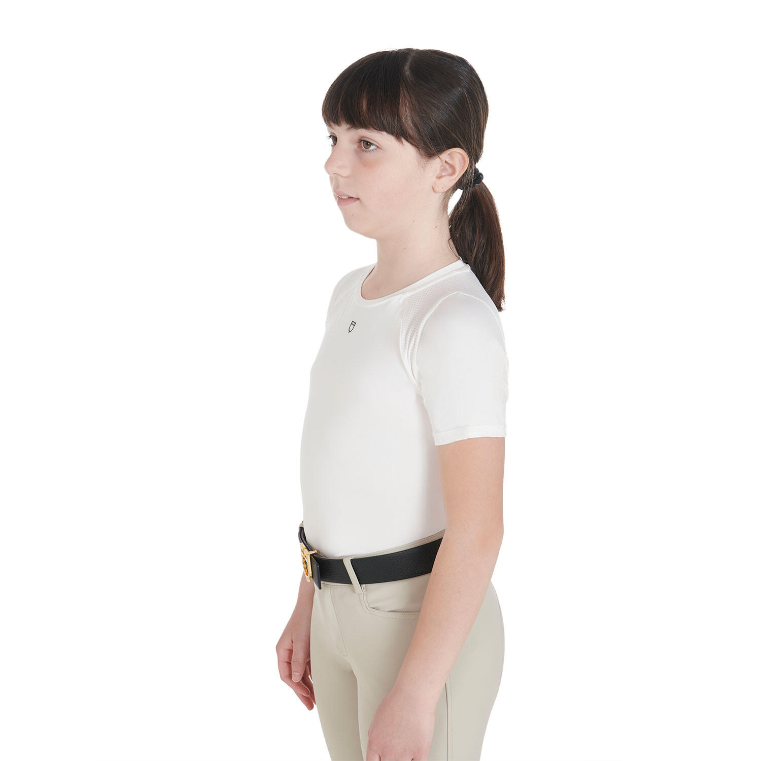 Technisches trainings-t-shirt für kinder aus spandex 4/7