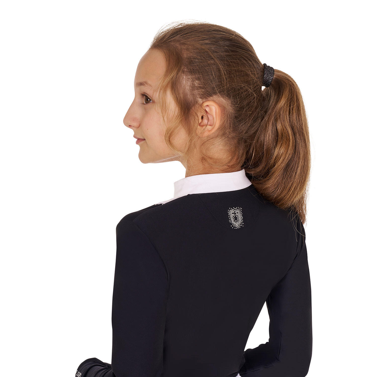 Polo niña slim fit de concurso con strass 2/4