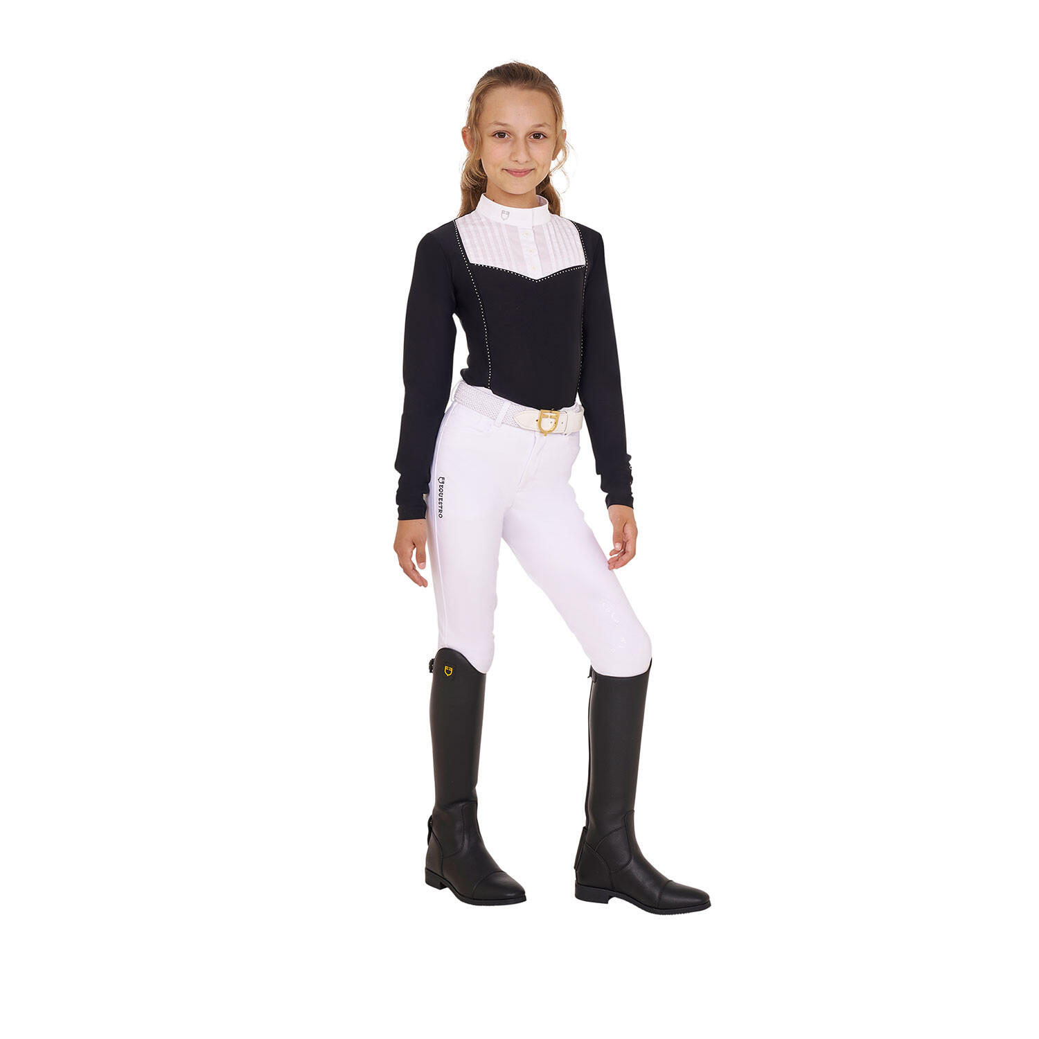 Polo niña slim fit de concurso con strass 4/4