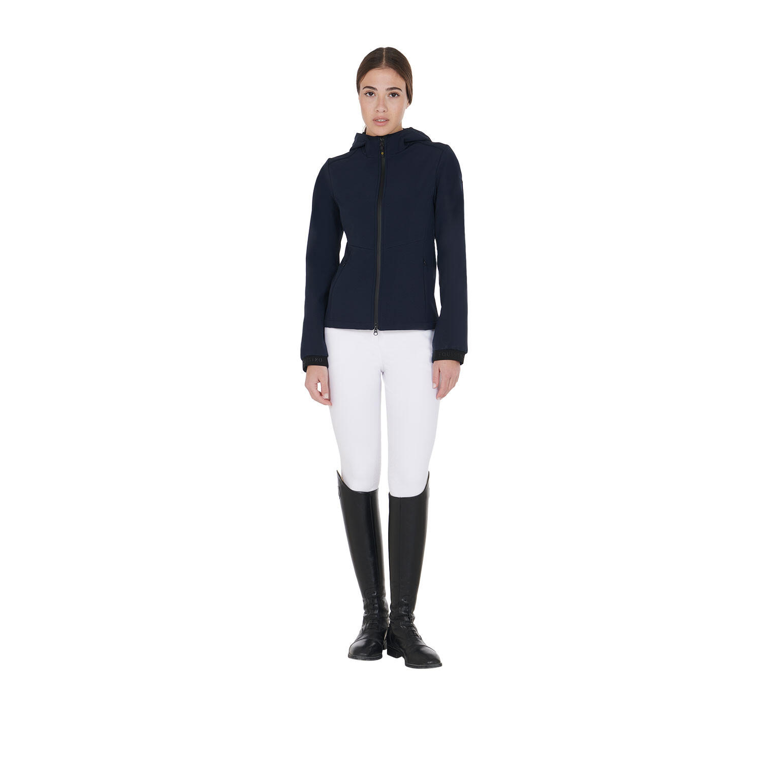 Slim fit dames softshell jas met verborgen zakken 5/6