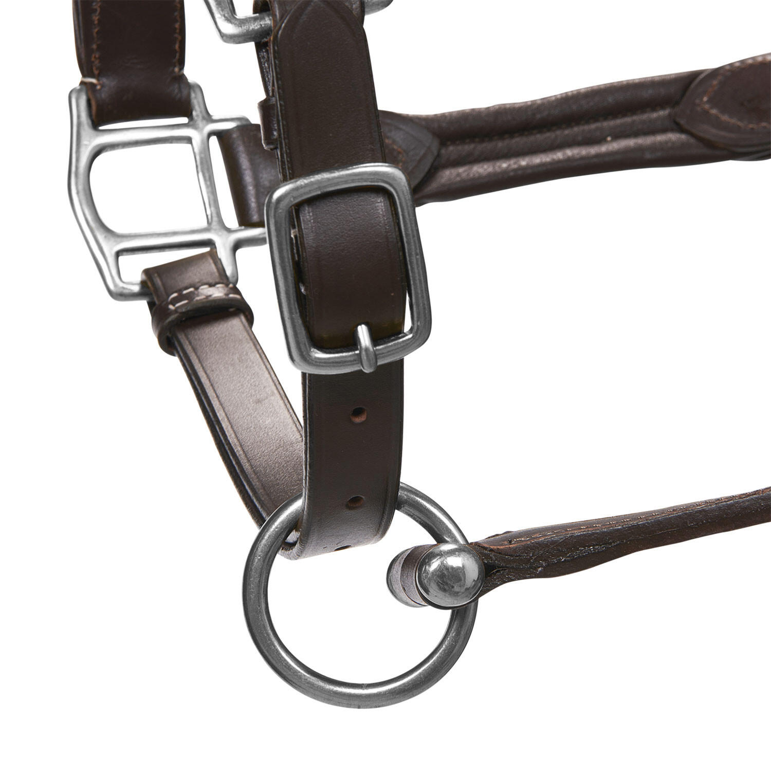 Cavezza en cuir souple boucles résistantes 3/5
