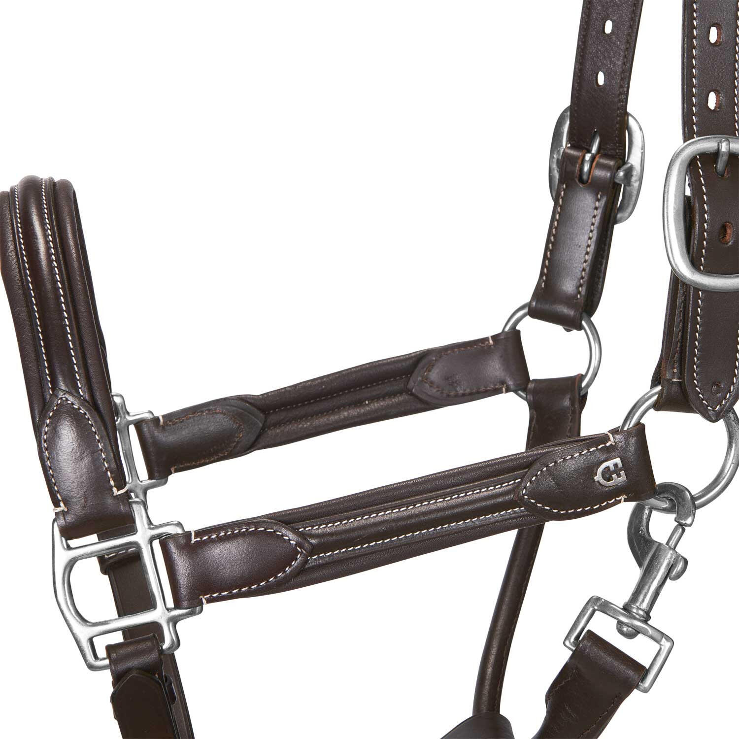 Cavezza en cuir souple boucles résistantes 2/5