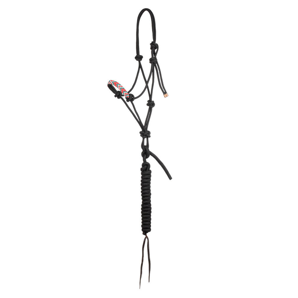 Rope halter with beads
