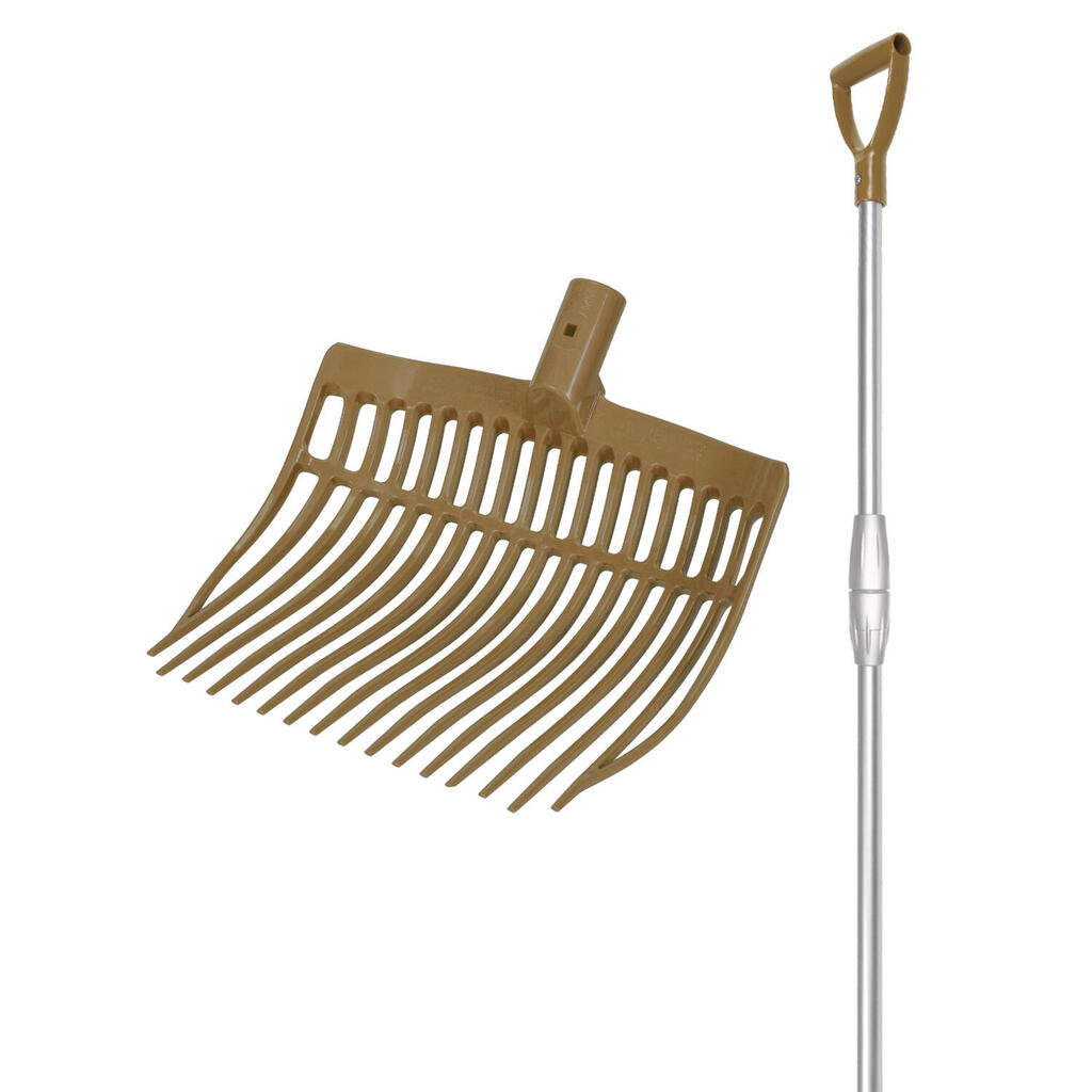 Rounded stable fork with telescopic aluminum handle