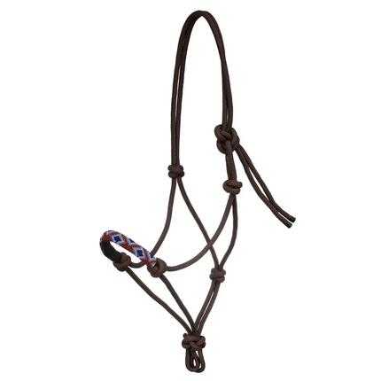 Licol en corde nouée avec décorations navajo