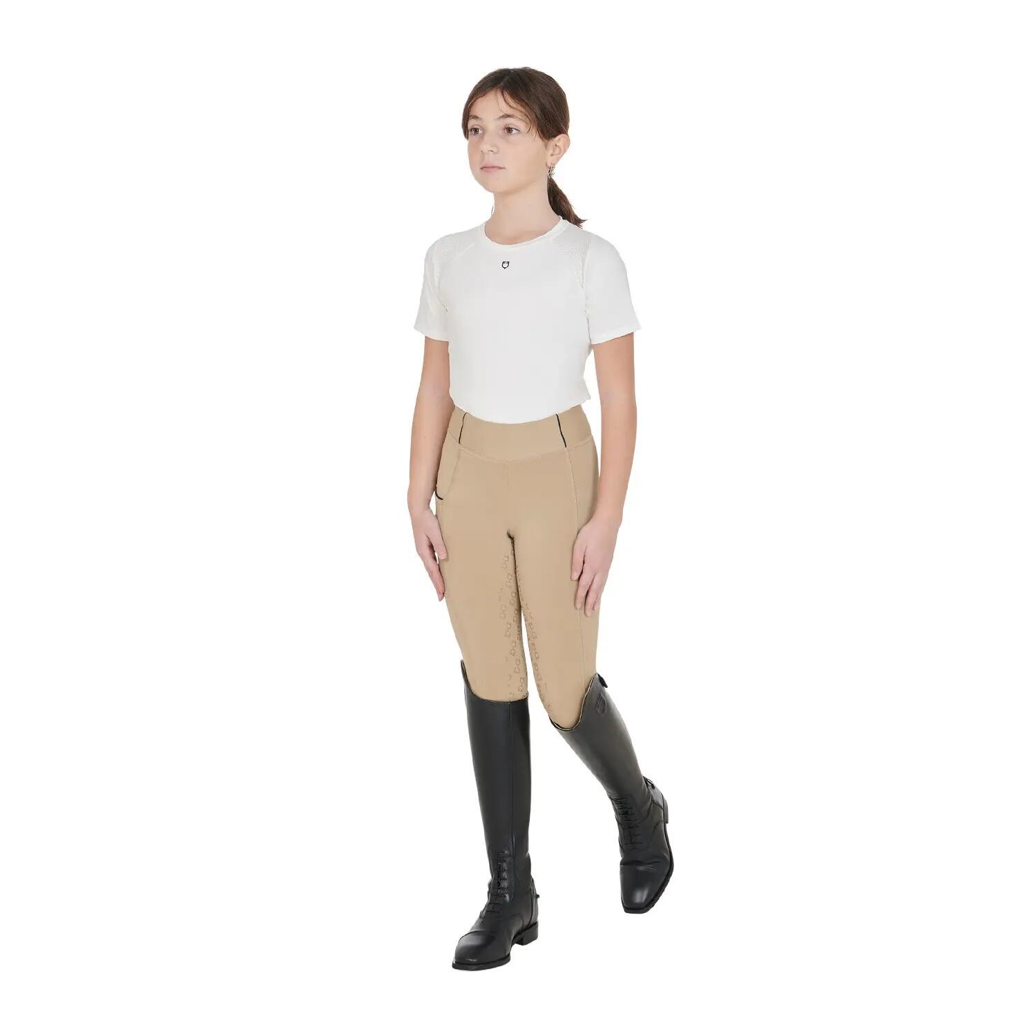 Leggins bambina slim fit grip con logo 5/6