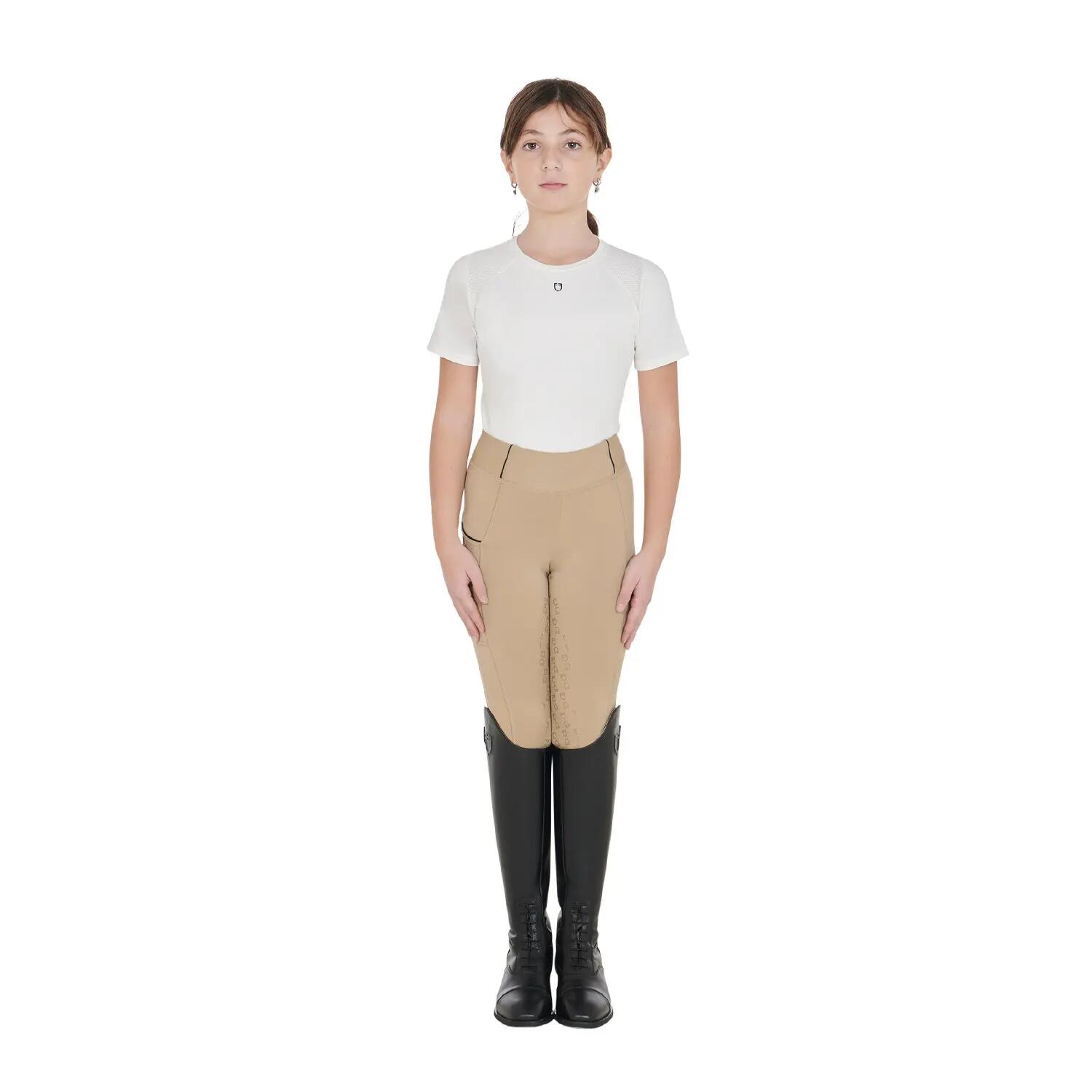 Leggins bambina slim fit grip con logo 6/6