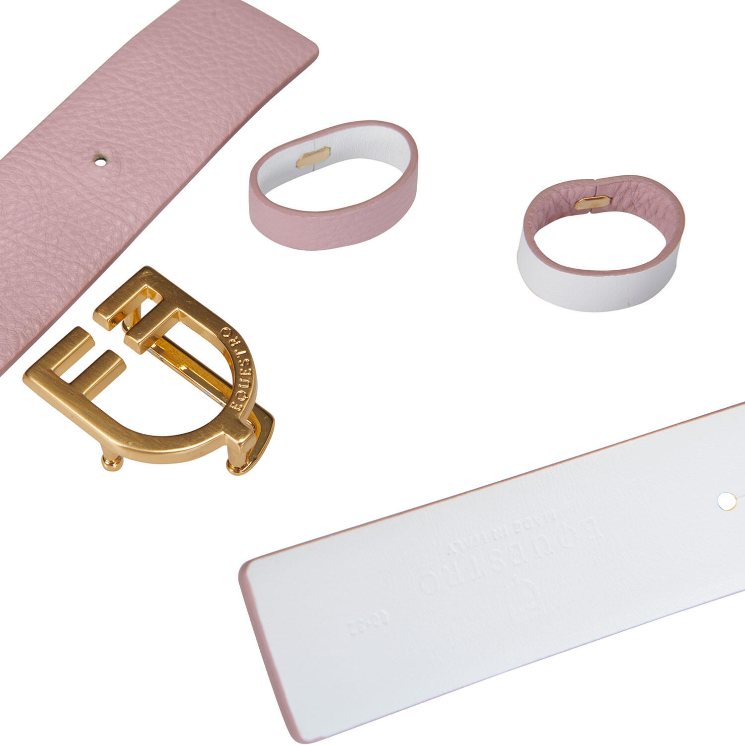 Ceinture en cuir lisse double face 7/7