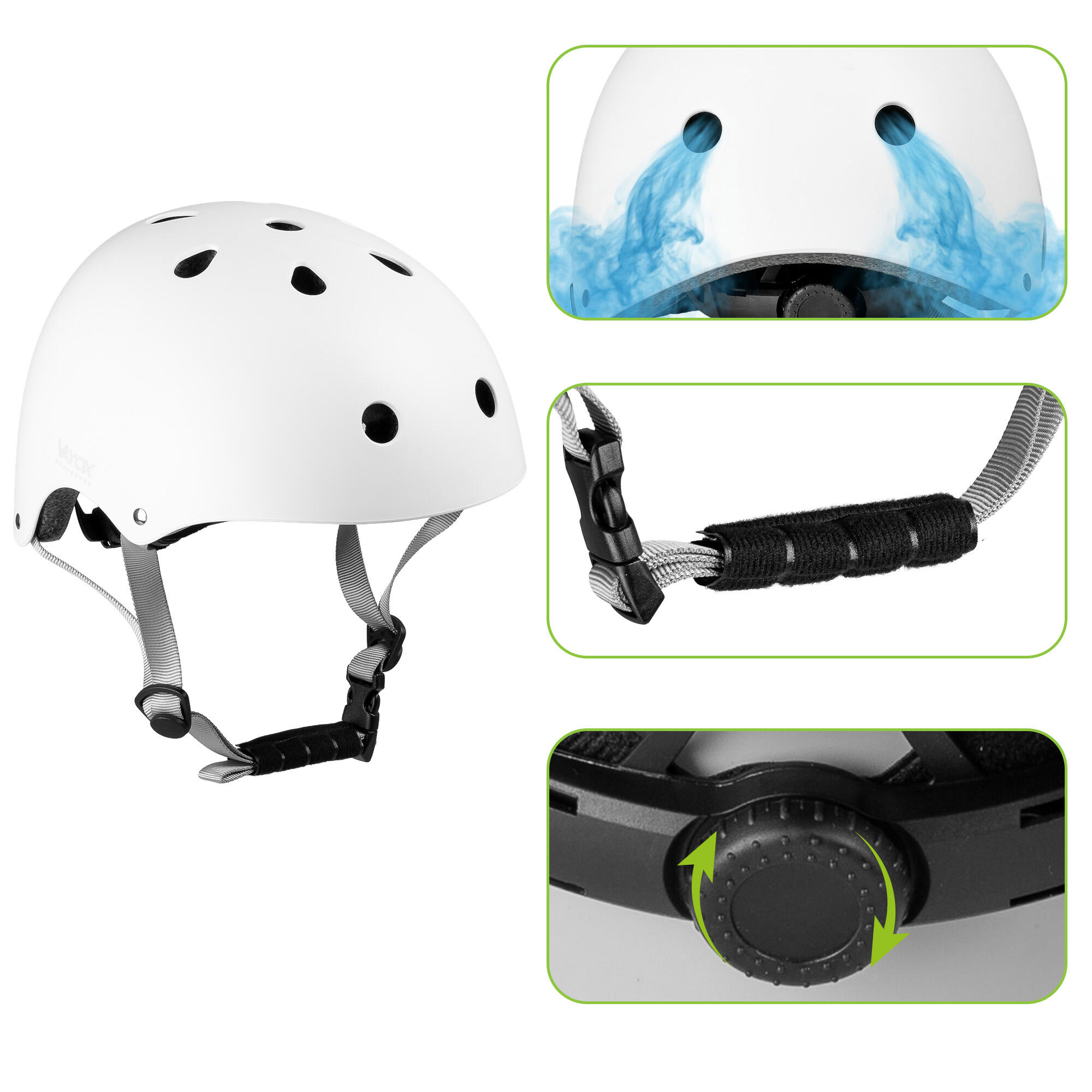 Casco bici per bambini Vayox Protector VA0422 per pattini, monopattino 51-54cm 3/7
