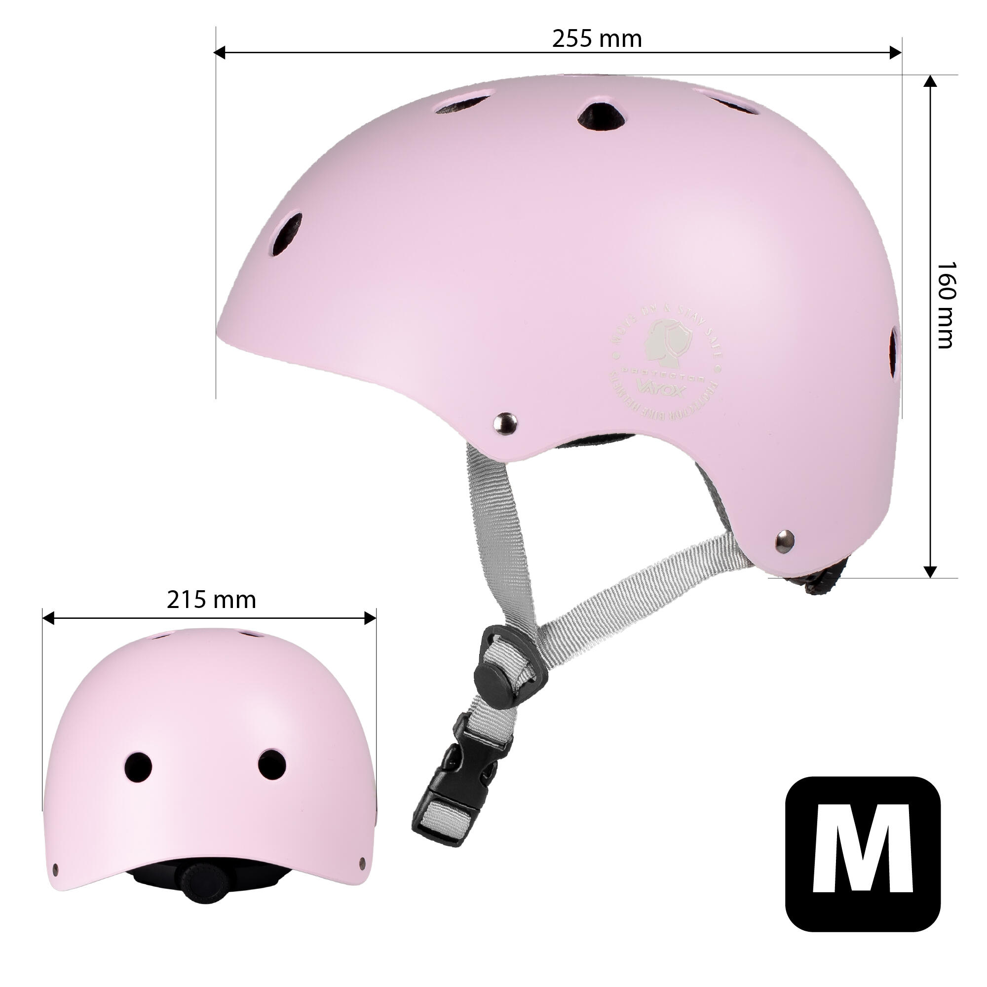 Casco per bici, pattini, monopattino skateboard Vayox Protector VA0422 55-57,5cm 5/7
