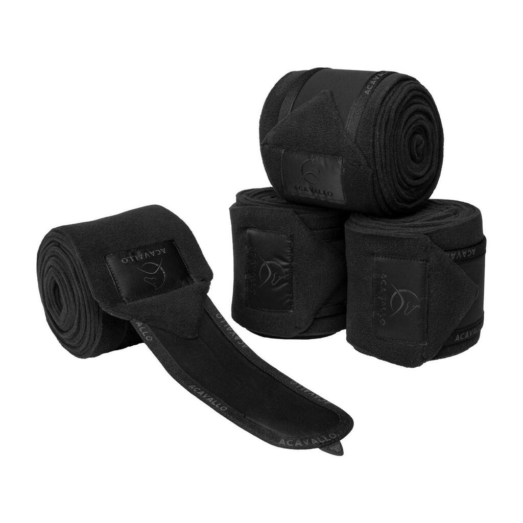 Antipilling fleece bands with hook and loop closure