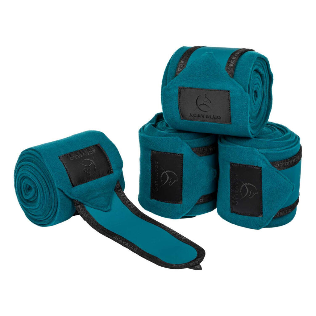 Antipilling fleece bands with hook and loop closure