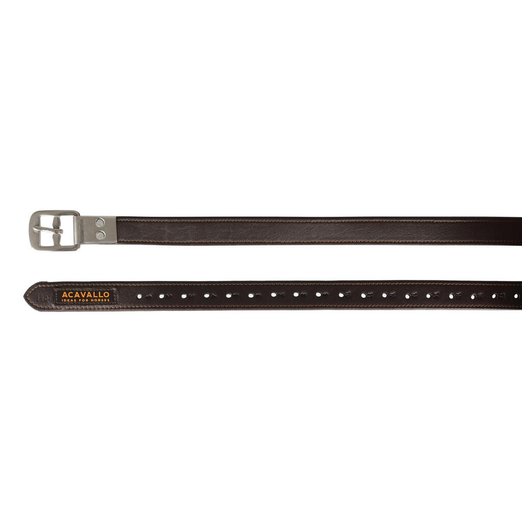 Calf leather straps with encapsulated buckle
