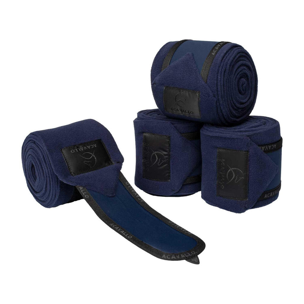 Antipilling fleece bands with hook and loop closure