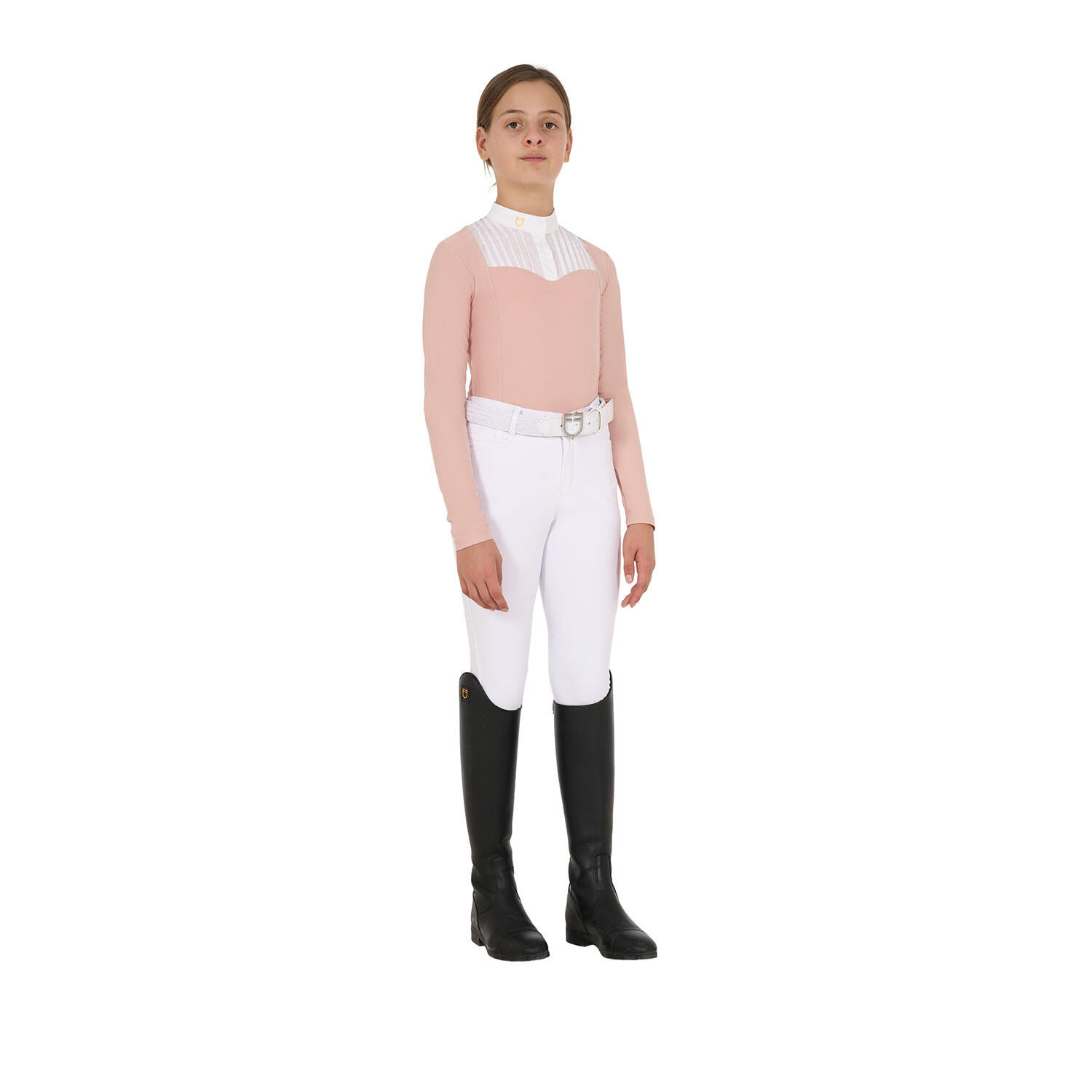 Polo niña slim fit de concurso con strass 5/6