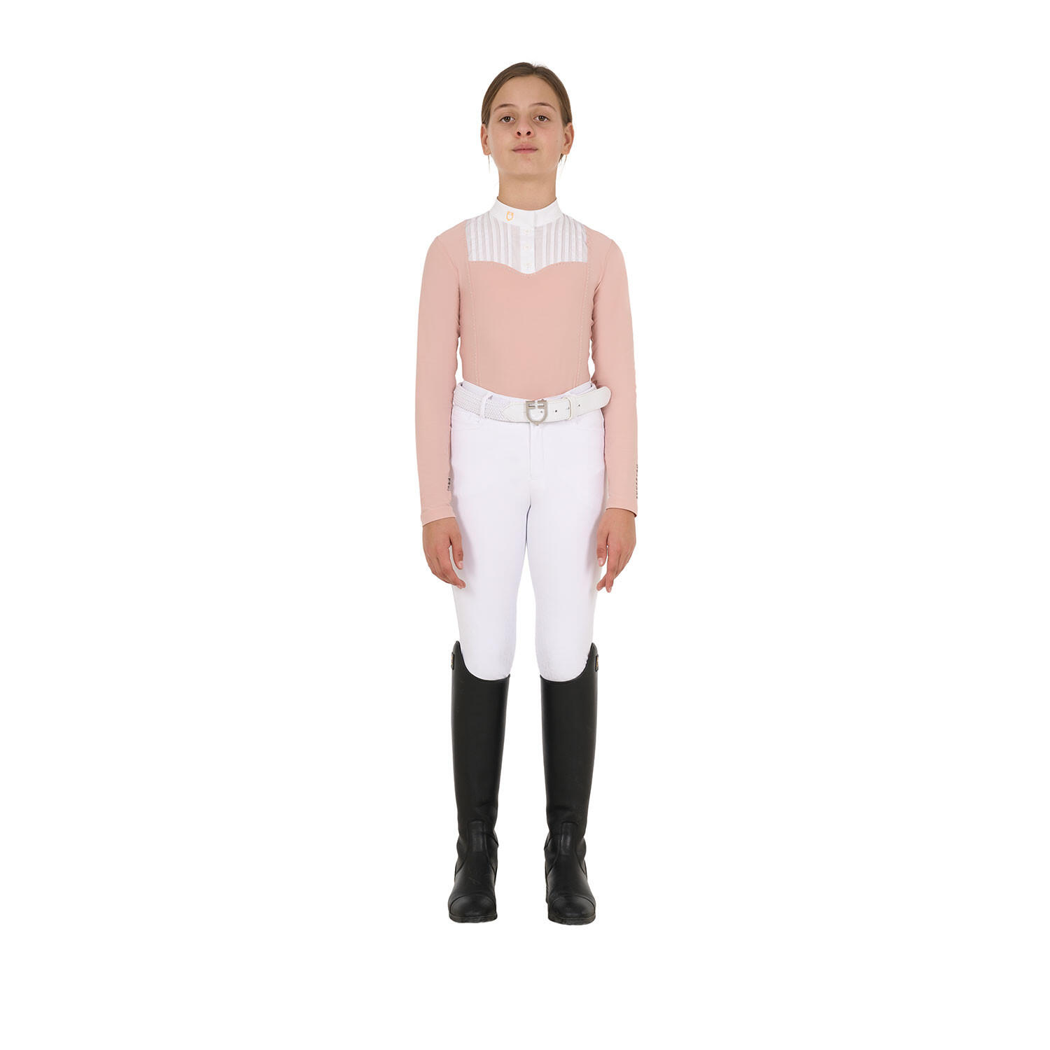 Polo niña slim fit de concurso con strass 6/6