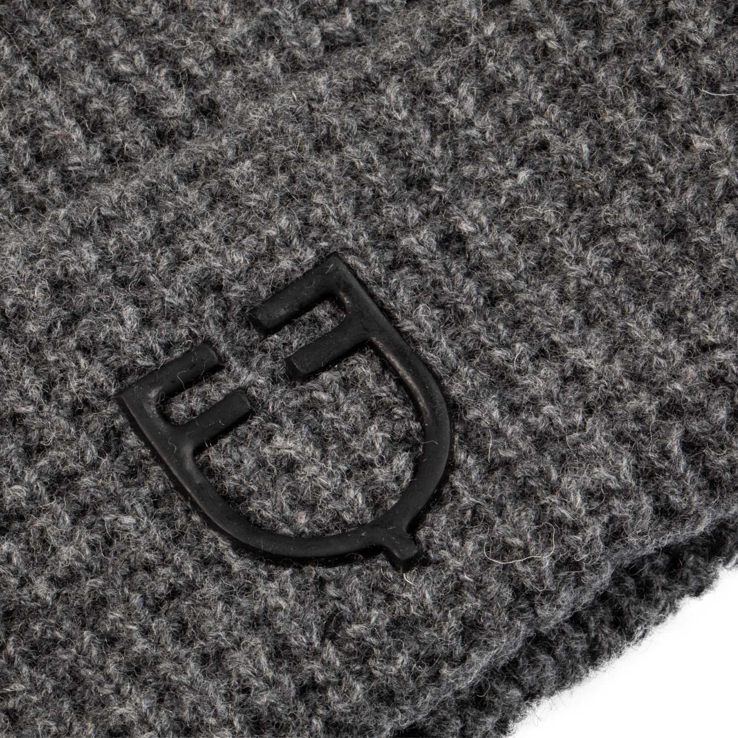 Cagoule unisexe en laine à côtes avec logo 3/4