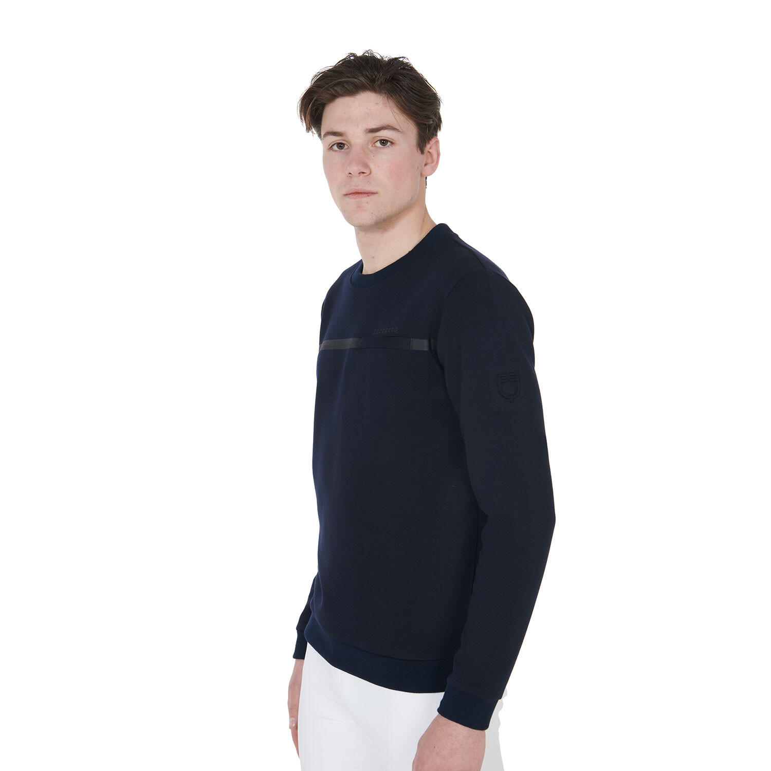 Felpa masculina gola redonda interlock 2/7