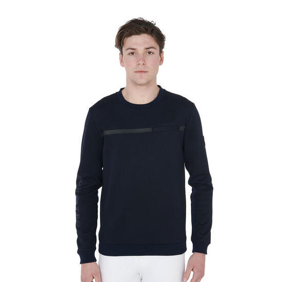 Sweatshirt homme col rond interlock
