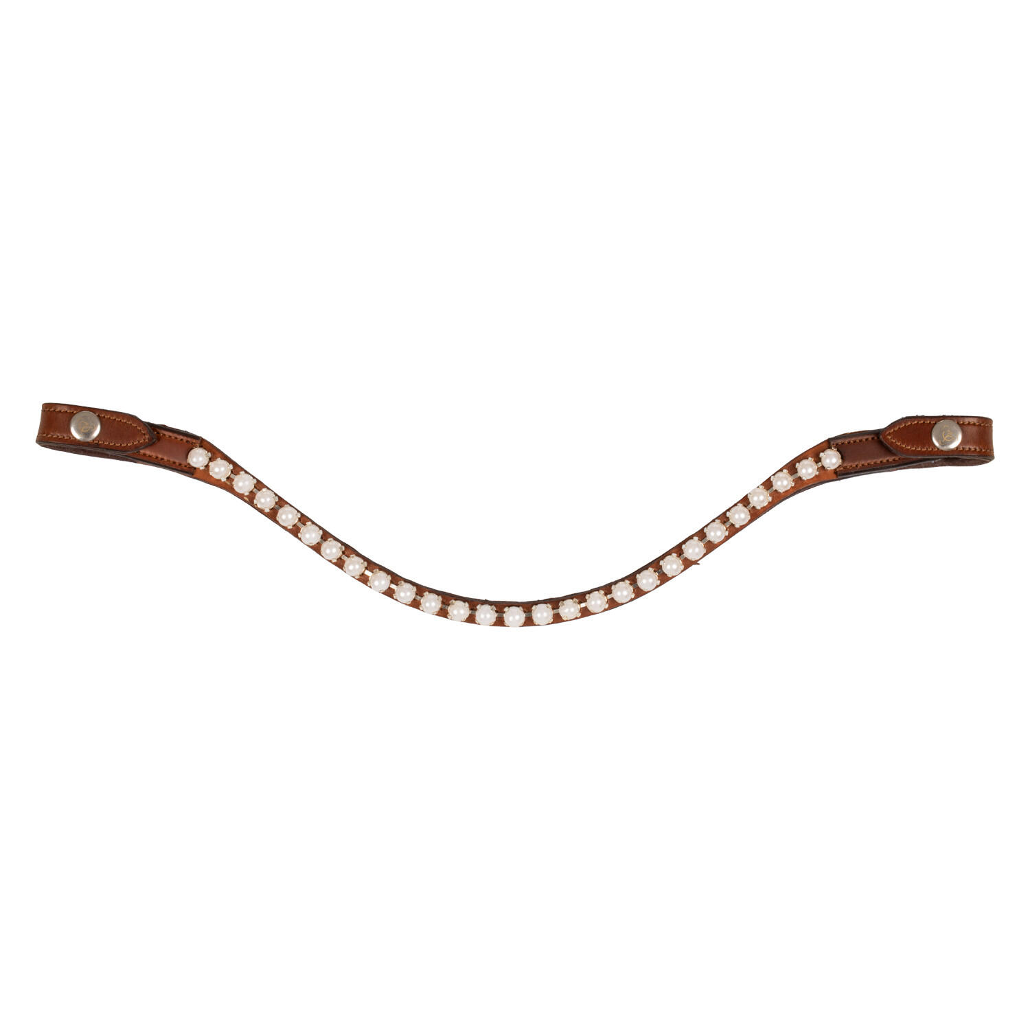 Stirnband aus kalbsleder mit perlen 2/4