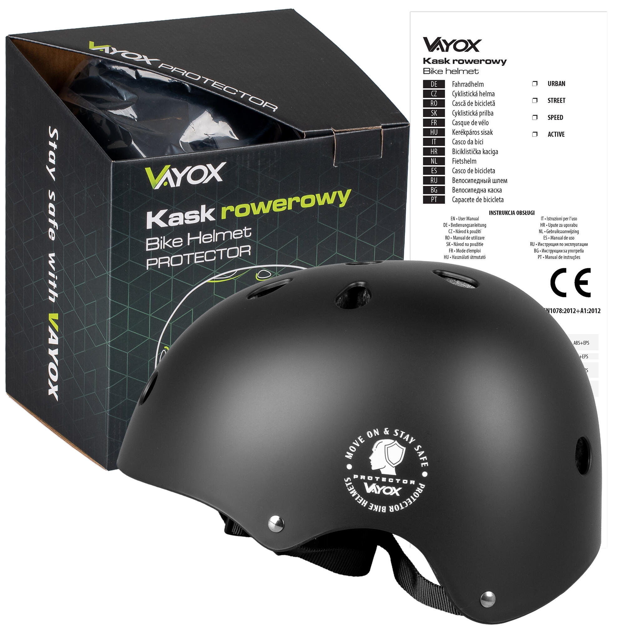 Capacete para bicicleta, patins, trotineta Vayox Protector VA0422 55-57,5cm 7/7