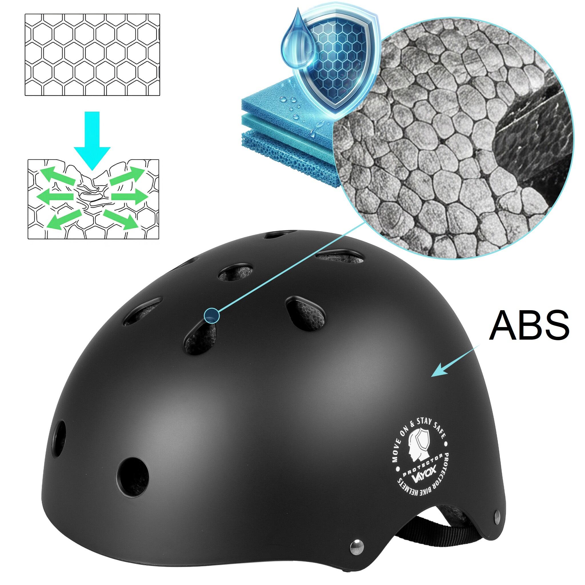 Capacete para bicicleta, patins, trotineta Vayox Protector VA0422 55-57,5cm 6/7