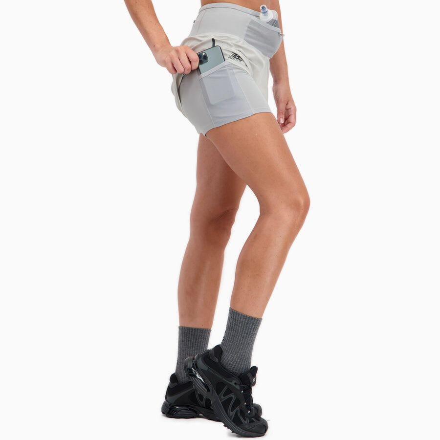 Short 2 en 1 Femme Trail-Running PERFORMANCE MAX 4/7