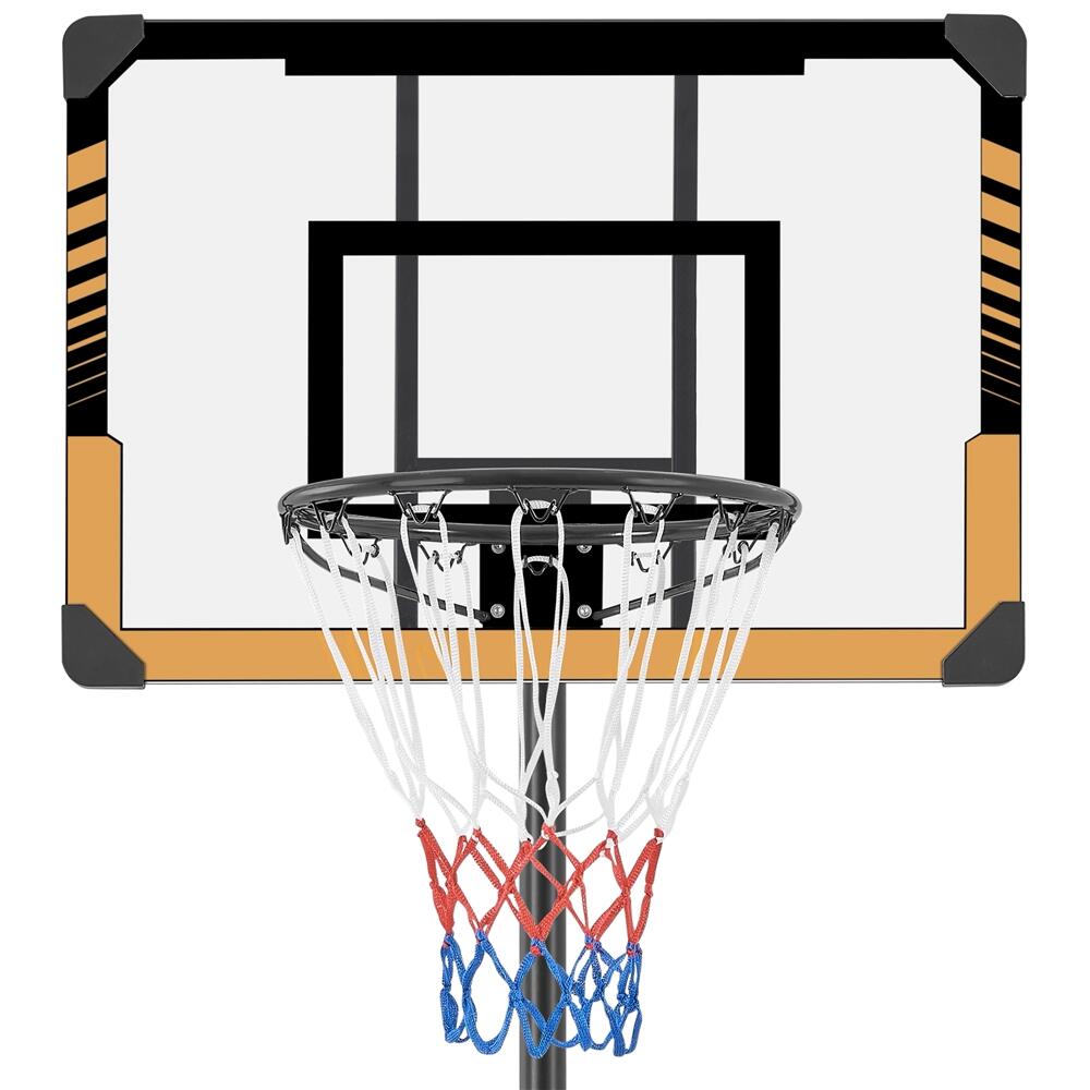 Aro de baloncesto ajustable de 182 a 213 cm para niños, con ruedas, marrón 6/7